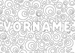 Coloriage personnalisable Mandala Nom décoré Boisson Soda Zentangle Limonade Champagne Fond décoratif
