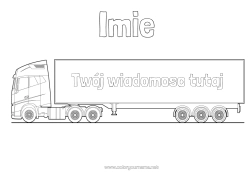 Coloriage personnalisable Camion Véhicules Camions et véhicules utilitaires Métiers du transport Routier