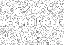 Coloriage personnalisable Mandala Nom décoré Boisson Soda Zentangle Limonade Champagne Fond décoratif