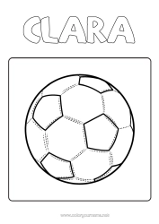 Coloriage personnalisable Football Ballon de foot Sport Coloriages faciles Sports d'équipe