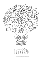 Coloriage personnalisable Fleurs