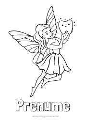 Coloriage personnalisable Dent de lait Petite Souris Fée des dents