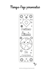 Coloriage personnalisable Coeur Papa Papi Garçon Activités enfants Positif Frère Marque page Maîtresse/Maître Terre Coach, entraineur Meilleur(e) Compétitions et récompenses Métiers de l'éducation