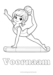 Página de desenho personalizável Esporte Gymnastique Sports artistiques