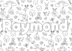 Coloriage personnalisable Voiture Enfant Bateau Nom décoré Doodle Véhicules maritimes Voitures, vans et camping-cars Fond décoratif