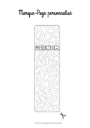Coloriage personnalisable Art Espagne Marque page Coloriages complexes Formes géométriques Mosaïques