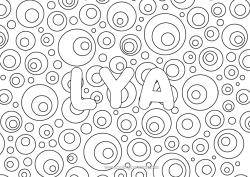 Coloriage personnalisable Mandala Nom décoré Boisson Soda Zentangle Limonade Champagne Fond décoratif