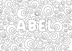 Coloriage personnalisable Mandala Nom décoré Boisson Soda Zentangle Limonade Champagne Fond décoratif