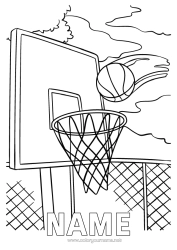 Coloriage personnalisable Sport Ballons Basketball Jeux et jouets Sports d'équipe