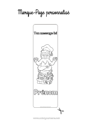 Coloriage personnalisable Animal Marque page Livre Animaux de la forêt Lecture Sports artistiques Paresseux Yoga