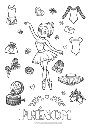 Coloriage personnalisable Sport Danse Fille Sports artistiques Ballet