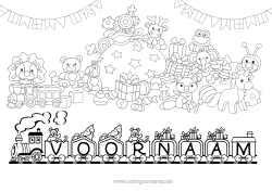 Coloriage personnalisable Cadeaux Lion Fête Hotte Jouets Animaux sauvages d'Afrique Jeux et jouets Peluche