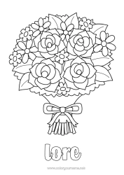 Coloriage personnalisable Fleurs