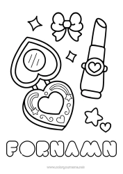 Coloriage personnalisable Coloriages faciles Maquillage Rouge à lèvre