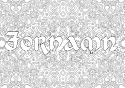 Coloriage personnalisable Mandala Fête de la Saint Patrick Nom décoré Triskell Coloriages complexes Celtique Fond décoratif
