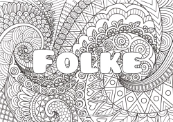 Colorear personalizable Calma y zen Arte Mandala Nombre decorado Zentangle