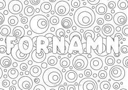 Coloriage personnalisable Mandala Nom décoré Boisson Soda Zentangle Limonade Champagne Fond décoratif