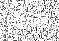 Coloriage personnalisable Activités enfants Nom décoré Alphabet Fond décoratif