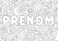 Coloriage personnalisable Mandala Nom décoré Boisson Soda Zentangle Limonade Champagne Fond décoratif