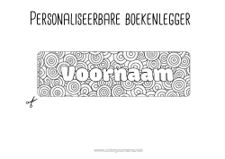 Coloriage personnalisable Marque page Formes géométriques Cercle, rond