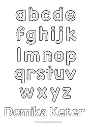 Coloriage personnalisable Activités enfants Points à relier Alphabet Trace et colorie