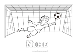 Customisable colouring page Football Sport Team sports Footballer Goalkeeper