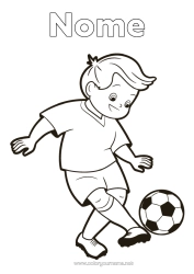 Customisable colouring page Football Football Sport Boy Team sports Footballer