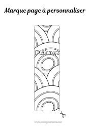 Coloriage personnalisable Printemps Oeufs de Pâques Pâques Marque page Zentangle Formes géométriques