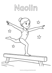 Tilpassbar fargeleggingssiden Sport Gymnastikk Kunstnerisk sport