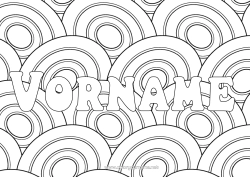 Tilpassbar fargeleggingssiden Dekorert navn Påskeegg Zentangle Egg