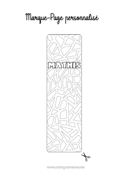 Customisable colouring page Art Spain Bookmark Complex colouring pages Geometric shapes Mosaics