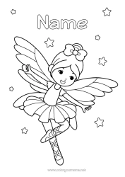 Customisable colouring page Sport Dance Fairy Artistic sports Ballet