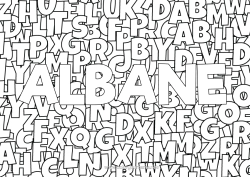 Página de desenho personalizável Atividades para Crianças Nome decorado Alfabeto Fundo decorativo