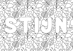 Pagina da colorare personalizzabile Autunno Fungo Frutta Mela Ghianda Sfondo decorativo Foglie morte