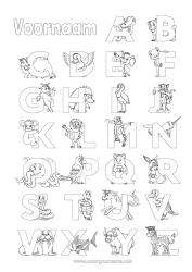 Coloriage personnalisable Activités enfants Animal Alphabet