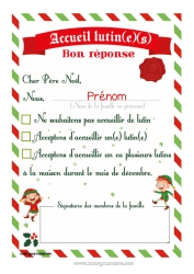 Coloriage personnalisable Lutins de Noël Lettres de lutins farceurs Lettre d'arrivée du lutin Un seul lutin farceur Plusieurs lutins farceurs
