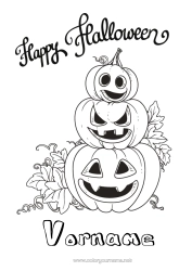 Coloriage personnalisable Citrouille Halloween Inscription "halloween"