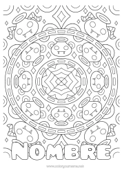 Coloriage personnalisable Halloween Mandala