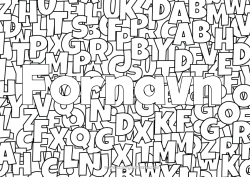 Gratis fargelegging Barnaktiviteter Dekorert navn Alfabet Dekorativ bakgrunn