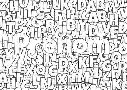 Coloriage à personnaliser Activités enfants Nom décoré Alphabet Fond décoratif