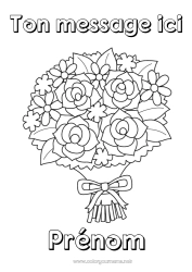 Coloriage gratuit Fleurs Bonne fête