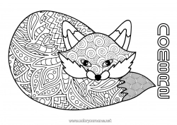 Dibujo libre Mandala Zorro Animales Animales del bosque