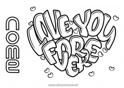 Disegno gratuito Cuore Ti amo San Valentino 