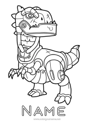 Free colouring Robot Dinosaurs Animal