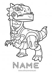 Coloring to customize Robot Dinosaurs