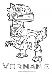 Malvorlage anpassen Roboter Dinosaurier Tier