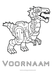 Gratis kleurplaat Robot Dinosaurussen Dier