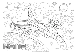Free colouring Aeroplane Vehicles Space Aerial vehicles