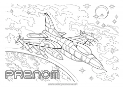 Coloriage à personnaliser Avion Véhicules Espace Véhicules aériens