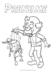 Pagină de colorat personalizată Pinocchio Poveste cu zâne